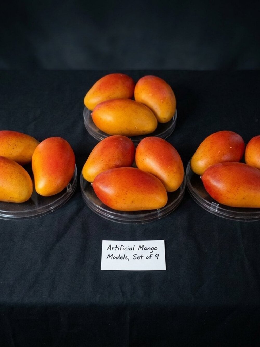 9pc Artificial Mangoes Faux Fruit Home Decor 5"